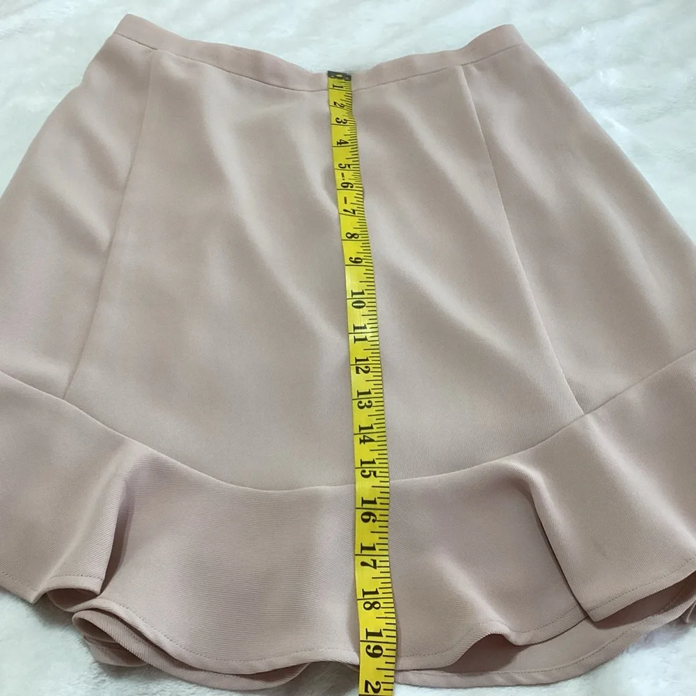 J. Crew Ruffle Hem Swing Mini Skirt Size 2 Blush Pink Flouncy Feminine